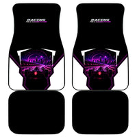 Electric Motorsport Racing Car Mats Futuristic Neon Formula Race Car Skyline Art