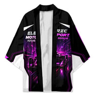 Electric Motorsport Racing Kimono Futuristic Neon Formula Race Car Skyline Art