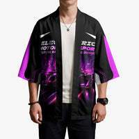 Electric Motorsport Racing Kimono Futuristic Neon Formula Race Car Skyline Art