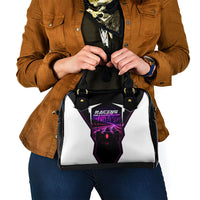 Electric Motorsport Racing Shoulder Handbag Futuristic Neon Formula Race Car Skyline Art