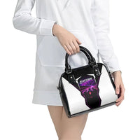 Electric Motorsport Racing Shoulder Handbag Futuristic Neon Formula Race Car Skyline Art