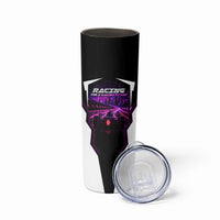 Electric Motorsport Racing Skinny Tumbler Futuristic Neon Formula Race Car Skyline Art