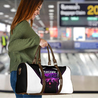 Electric Motorsport Racing Travel Bag Futuristic Neon Formula Race Car Skyline Art