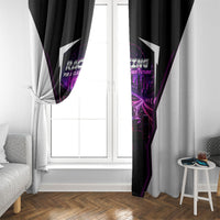 Electric Motorsport Racing Window Curtain Futuristic Neon Formula Race Car Skyline Art
