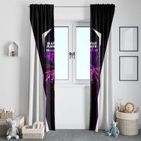 Electric Motorsport Racing Window Curtain Futuristic Neon Formula Race Car Skyline Art