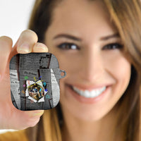 Cat Girl With A Pearl Earring Newspaper AirPods Case Made By Human Handmade Mixed Media Pop Art