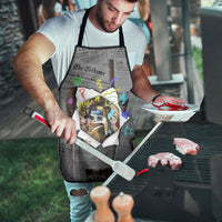 Cat Girl With A Pearl Earring Newspaper Apron Made By Human Handmade Mixed Media Pop Art