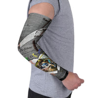 Cat Girl With A Pearl Earring Newspaper Arm Sleeves Made By Human Handmade Mixed Media Pop Art