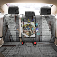 Cat Girl With A Pearl Earring Newspaper Back Car Seat Cover Made By Human Handmade Mixed Media Pop Art