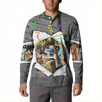 Cat Girl With A Pearl Earring Newspaper Button Sweatshirt Made By Human Handmade Mixed Media Pop Art
