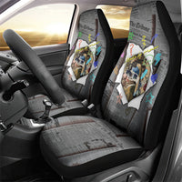 Cat Girl With A Pearl Earring Newspaper Car Seat Cover Made By Human Handmade Mixed Media Pop Art