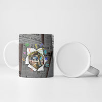 Cat Girl With A Pearl Earring Newspaper Ceramic Mug Made By Human Handmade Mixed Media Pop Art