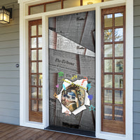 Cat Girl With A Pearl Earring Newspaper Door Cover Made By Human Handmade Mixed Media Pop Art