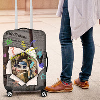 Cat Girl With A Pearl Earring Newspaper Luggage Cover Made By Human Handmade Mixed Media Pop Art