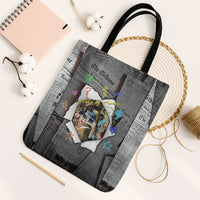 Cat Girl With A Pearl Earring Newspaper Tote Bag Made By Human Handmade Mixed Media Pop Art