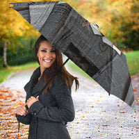 Cat Girl With A Pearl Earring Newspaper Umbrella Made By Human Handmade Mixed Media Pop Art