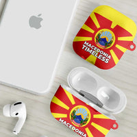 Macedonia AirPods Case with National Emblem and Sunburst Flag Design - Wonder Print Shop