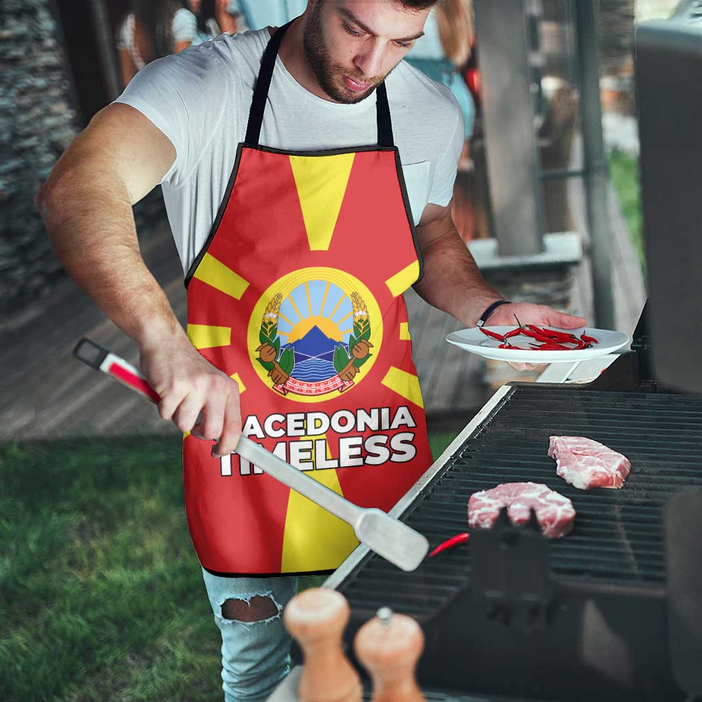 Macedonia Apron with National Emblem and Sunburst Flag Design - Wonder Print Shop