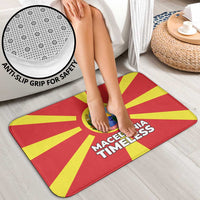 Macedonia Bathroom Set with National Emblem and Sunburst Flag Design - Wonder Print Shop