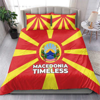 Macedonia Bedding Set with National Emblem and Sunburst Flag Design - Wonder Print Shop