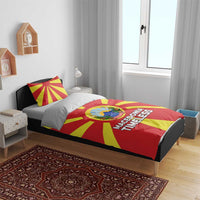 Macedonia Bedding Set with National Emblem and Sunburst Flag Design - Wonder Print Shop