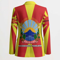 Macedonia Blazer with National Emblem and Sunburst Flag Design - Wonder Print Shop