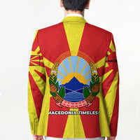 Macedonia Blazer with National Emblem and Sunburst Flag Design - Wonder Print Shop