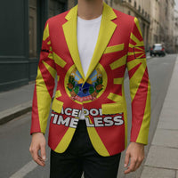 Macedonia Blazer with National Emblem and Sunburst Flag Design - Wonder Print Shop