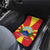 Macedonia Car Mats with National Emblem and Sunburst Flag Design - Wonder Print Shop