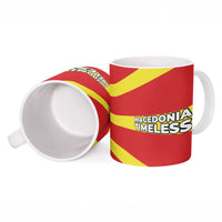 Macedonia Ceramic Mug with National Emblem and Sunburst Flag Design - Wonder Print Shop