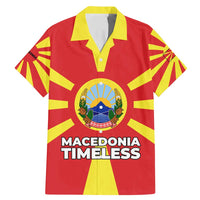 Macedonia Family Matching Mermaid Dress and Hawaiian Shirt with National Emblem and Sunburst Flag Design - Wonder Print Shop