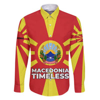 Macedonia Family Matching Short Sleeve Bodycon Dress and Hawaiian Shirt with National Emblem and Sunburst Flag Design - Wonder Print Shop