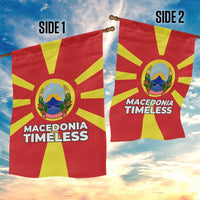 Macedonia Garden Flag with National Emblem and Sunburst Flag Design - Wonder Print Shop