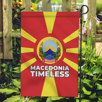 Macedonia Garden Flag with National Emblem and Sunburst Flag Design - Wonder Print Shop