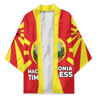 Macedonia Kimono with National Emblem and Sunburst Flag Design - Wonder Print Shop