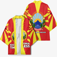 Macedonia Kimono with National Emblem and Sunburst Flag Design - Wonder Print Shop