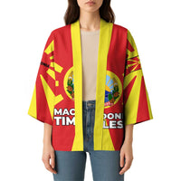 Macedonia Kimono with National Emblem and Sunburst Flag Design - Wonder Print Shop