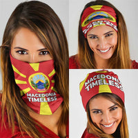 Macedonia Neck Gaiter with National Emblem and Sunburst Flag Design TS04