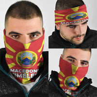 Macedonia Neck Gaiter with National Emblem and Sunburst Flag Design TS04