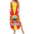 Macedonia Summer Maxi Dress with National Emblem and Sunburst Flag Design - Wonder Print Shop