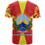 Macedonia T Shirt with National Emblem and Sunburst Flag Design - Wonder Print Shop