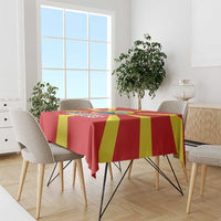 Macedonia Tablecloth with National Emblem and Sunburst Flag Design - Wonder Print Shop