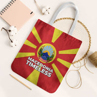 Macedonia Tote Bag with National Emblem and Sunburst Flag Design - Wonder Print Shop