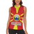 Macedonia Women Sleeveless Polo Shirt with National Emblem and Sunburst Flag Design - Wonder Print Shop