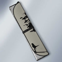 Macedonia Auto Sun Shade with Howling Wolf and Sunset Forest Design - Wonder Print Shop