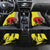Macedonia Car Mats with Howling Wolf and Sunset Forest Design - Wonder Print Shop