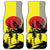 Macedonia Car Mats with Howling Wolf and Sunset Forest Design - Wonder Print Shop