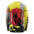 Macedonia Long Sleeve Shirt with Howling Wolf and Sunset Forest Design - Wonder Print Shop