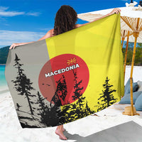 Macedonia Sarong with Howling Wolf and Sunset Forest Design - Wonder Print Shop