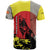 Macedonia T Shirt with Howling Wolf and Sunset Forest Design - Wonder Print Shop